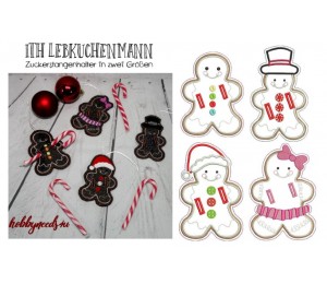 Stickserie ITH - Gingerbread Lebkuchenmann Gutschein Süßigkeiten Halter
